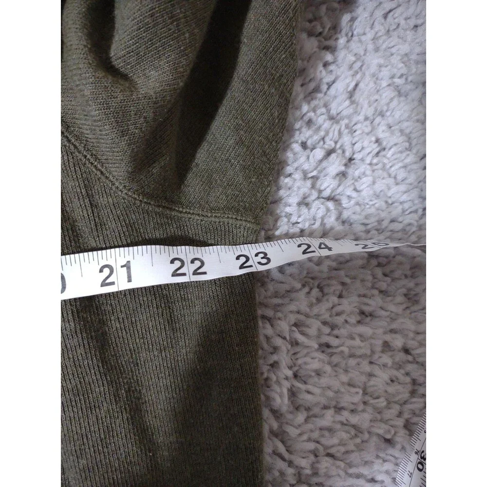 Cremieux Men’s Green Knit Sweater Xl Quarter Zip Long Sleeve Brown Elbow Patches
